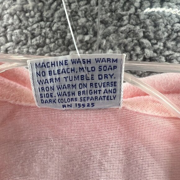 Vintage Carole Womens Robe‎ Medium Pink Embroidered Button Front Long Sleeve - Picture 6 of 9